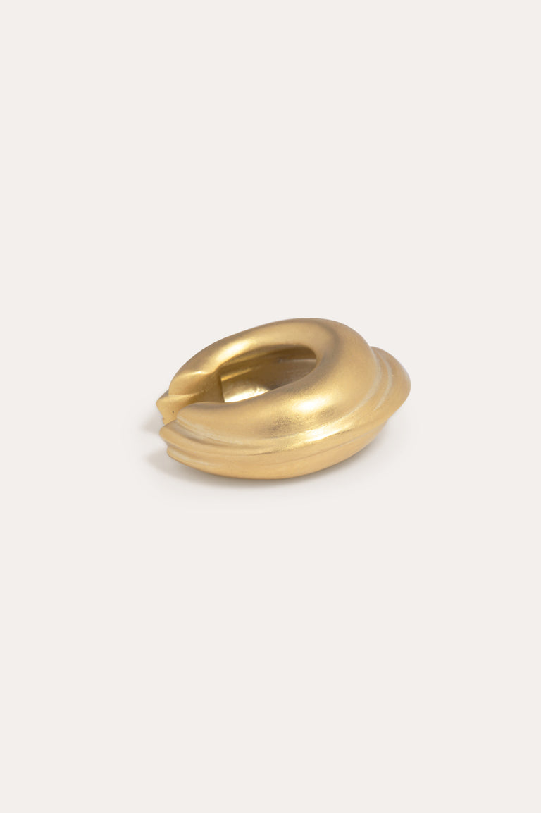 Is This Riveting? - Set of 3 Satin Gold Plated Ear Cuffs