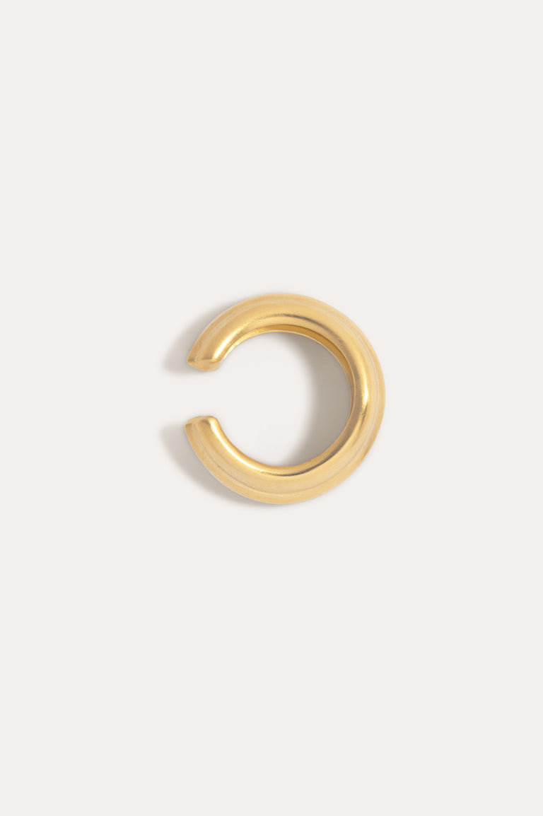 Is This Riveting? - Set of 3 Satin Gold Plated Ear Cuffs