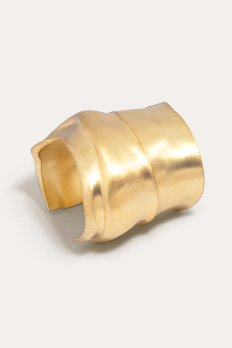 Foreshore - Satin Gold Plated Cuff