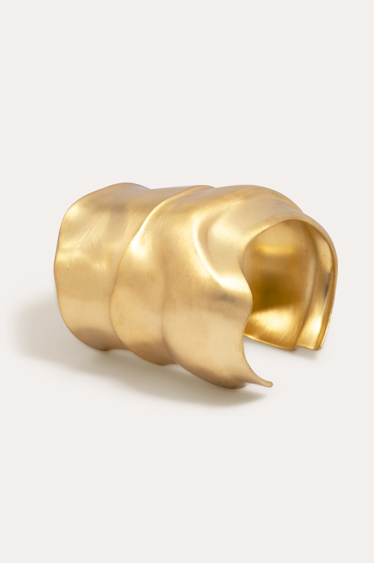 Foreshore - Satin Gold Plated Cuff