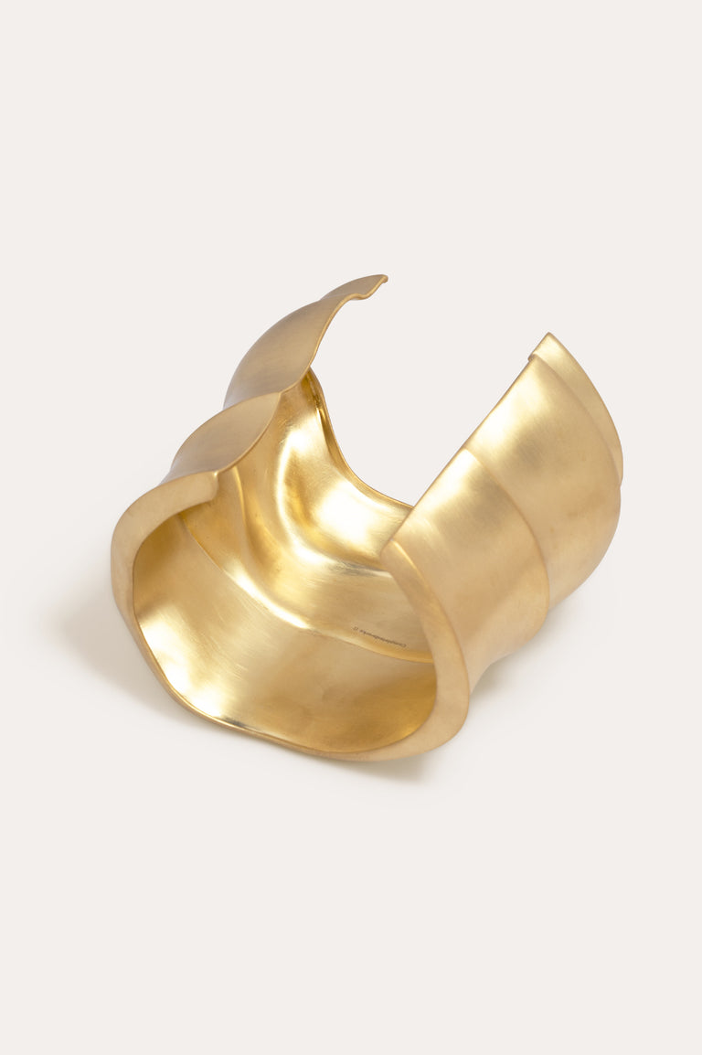 Foreshore - Satin Gold Plated Cuff