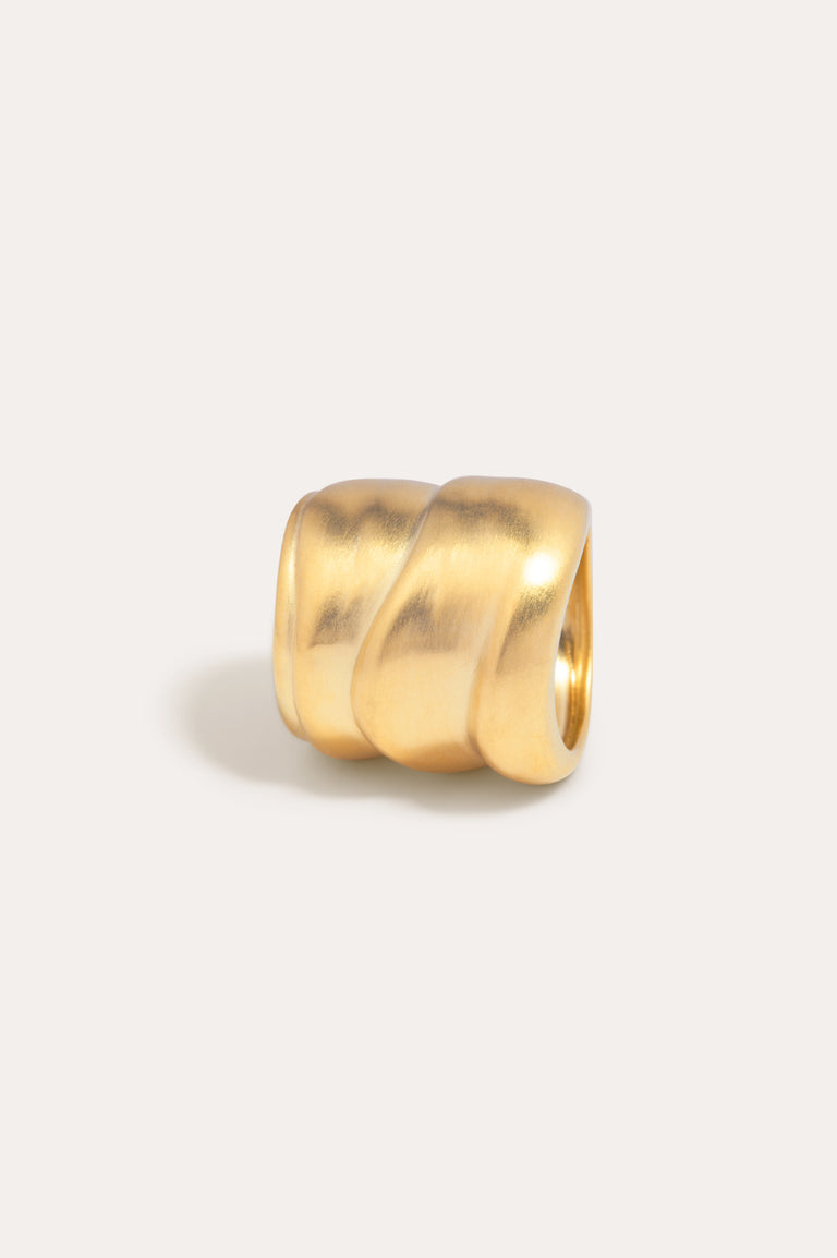 Foreshore - Satin Gold Plated Ring