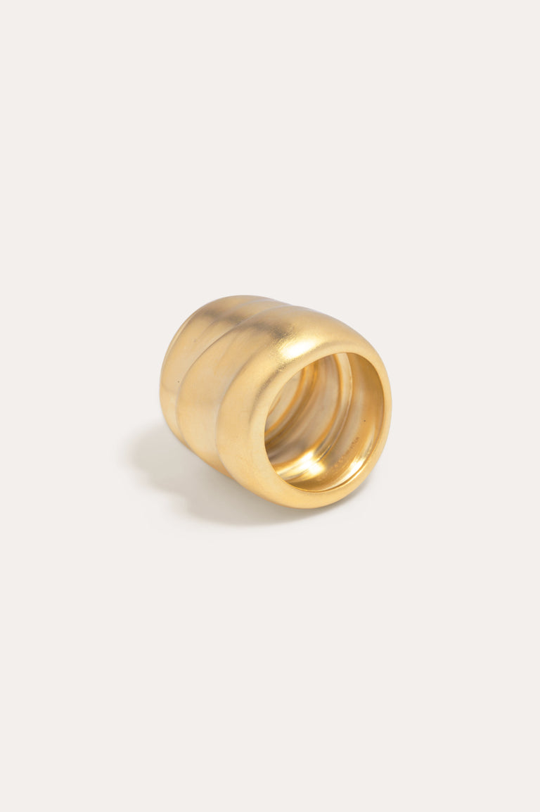 Foreshore - Satin Gold Plated Ring