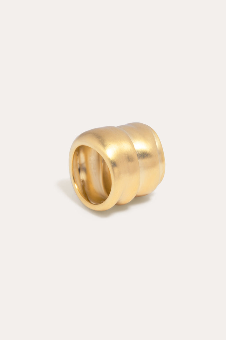 Foreshore - Satin Gold Plated Ring