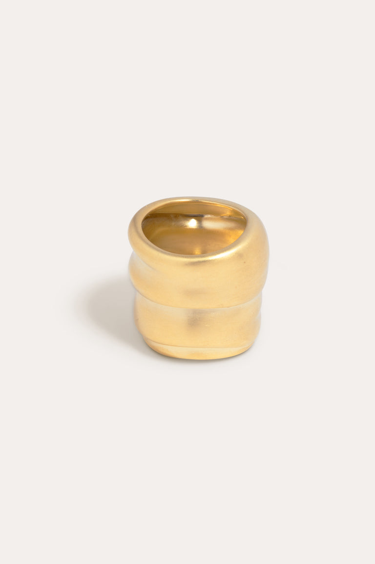 Foreshore - Satin Gold Plated Ring