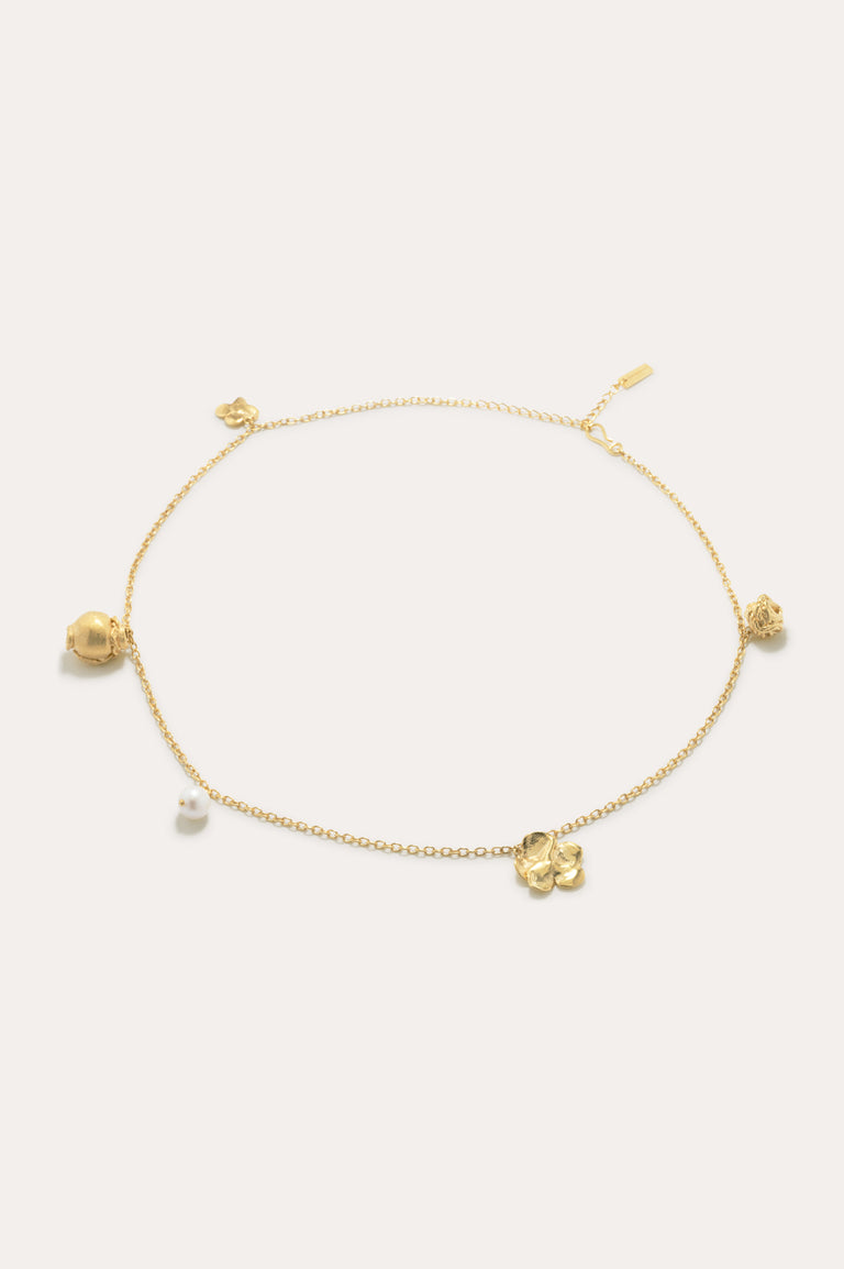R2235 - Pearl and Gold Plated Necklace