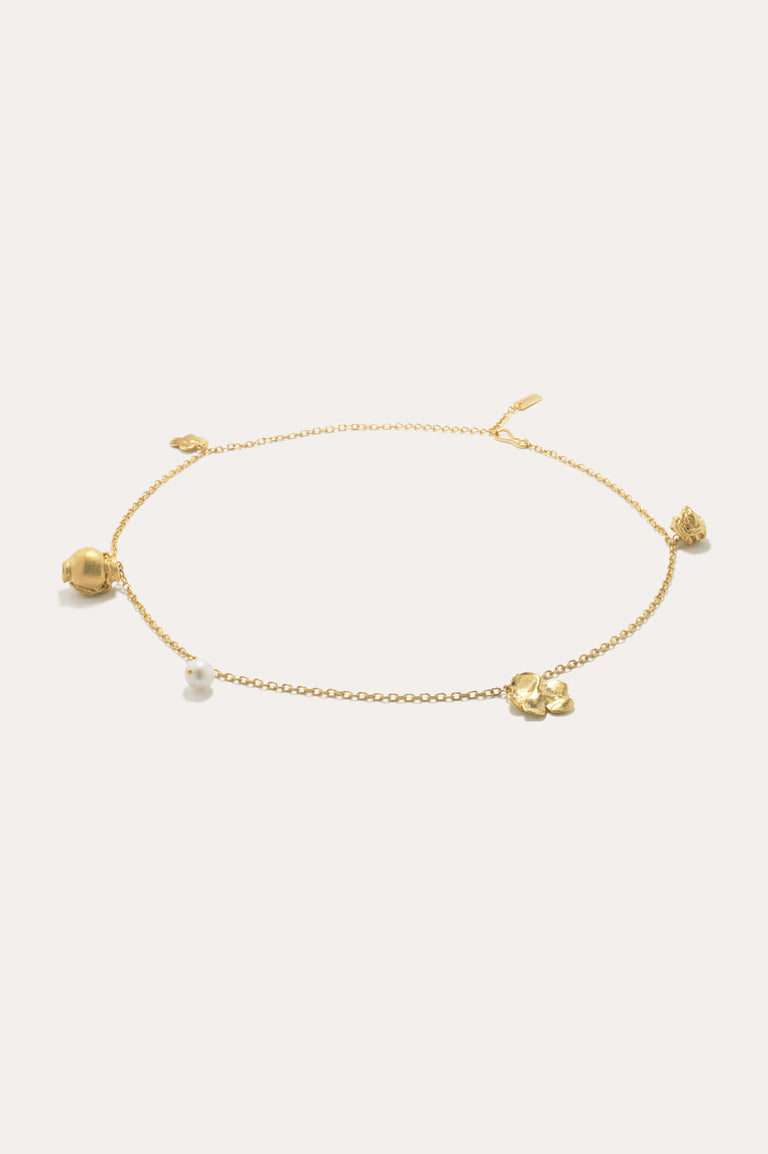 R2235 - Pearl and Gold Plated Necklace