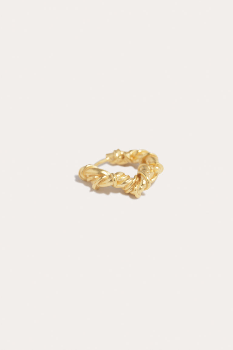 The Fates Were Interwoven - Gold Plated Single Earring