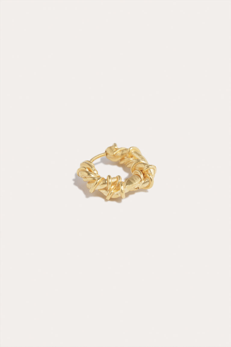 The Fates Were Interwoven - Gold Plated Single Earring