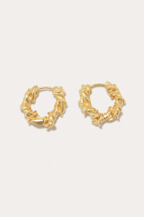 The Fates Were Interwoven - Gold Plated Earrings