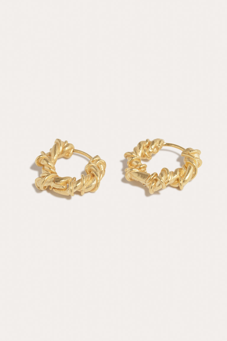The Fates Were Interwoven - Gold Plated Earrings