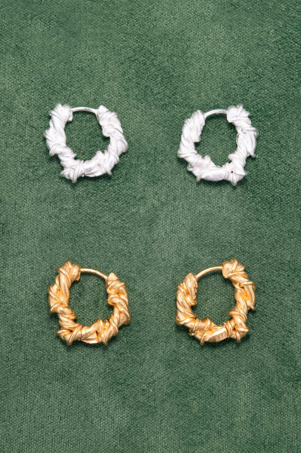 The Fates Were Interwoven - Yellow Gold Earrings