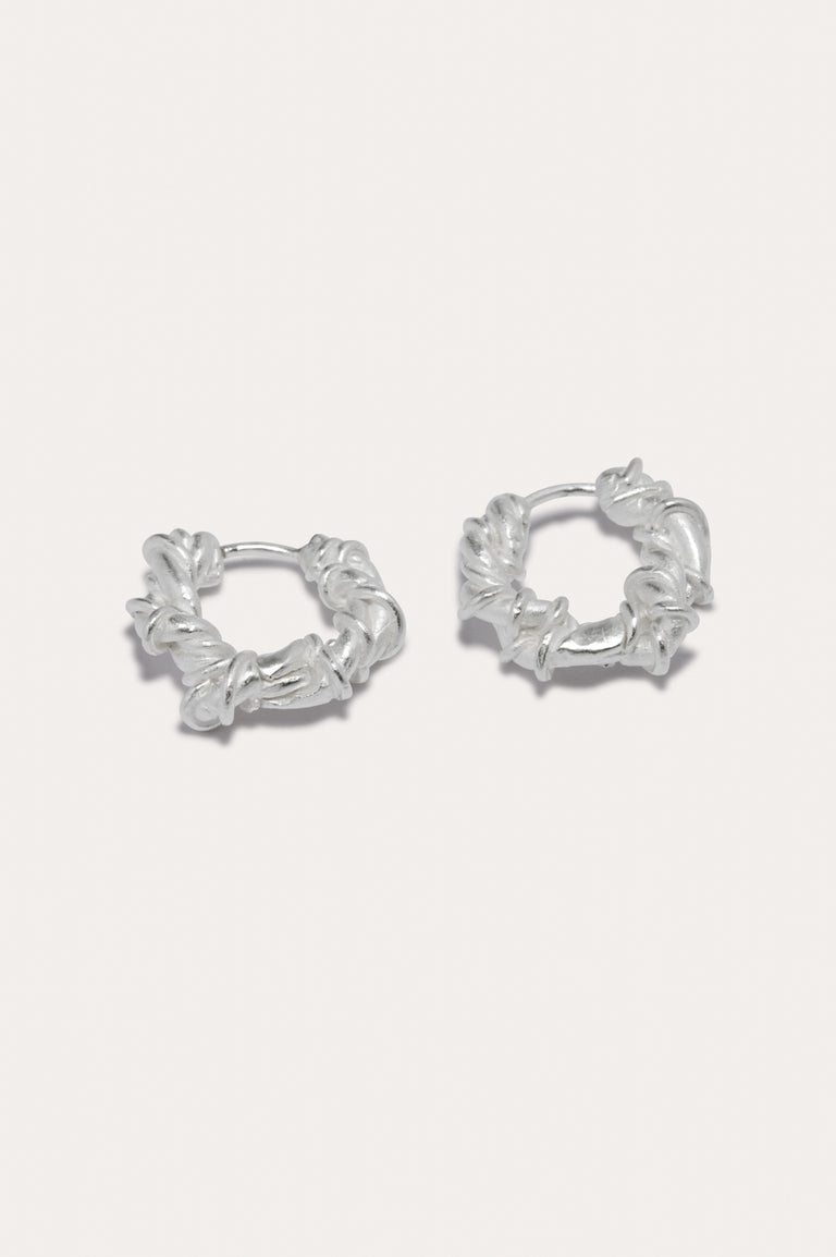 The Fates Were Interwoven - Silver Plated Earrings