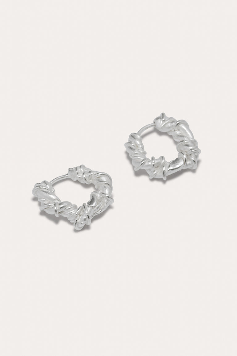 The Fates Were Interwoven - Silver Plated Earrings