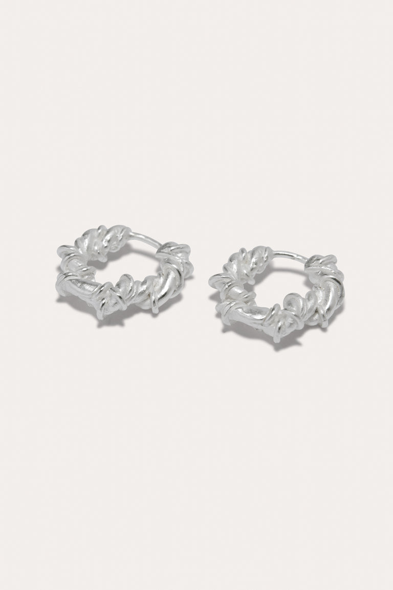 The Fates Were Interwoven - Silver Plated Earrings