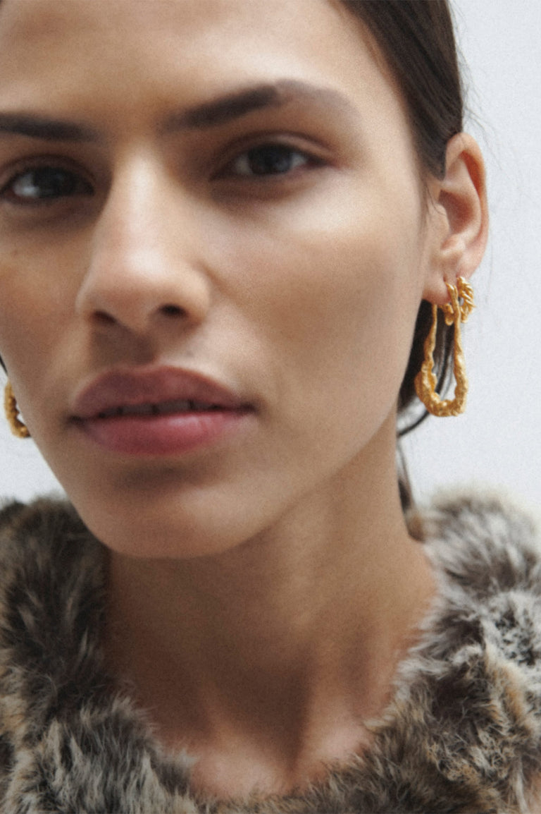 Dripstone - Silver Plated Earrings