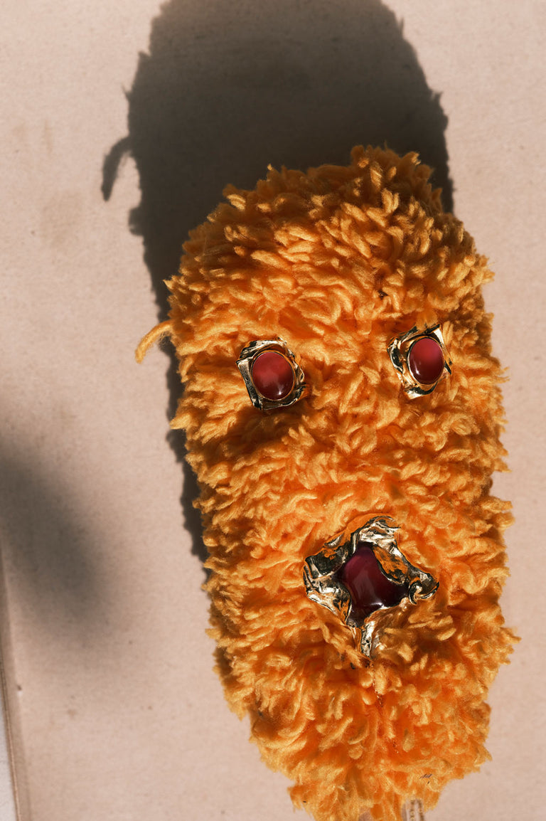 R2260 - Pink Resin and Gold Plated Earrings