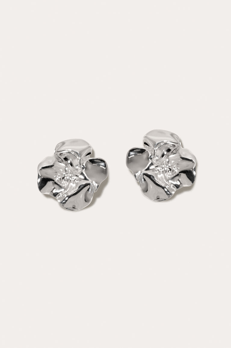 Poppy - Recycled Silver Earrings