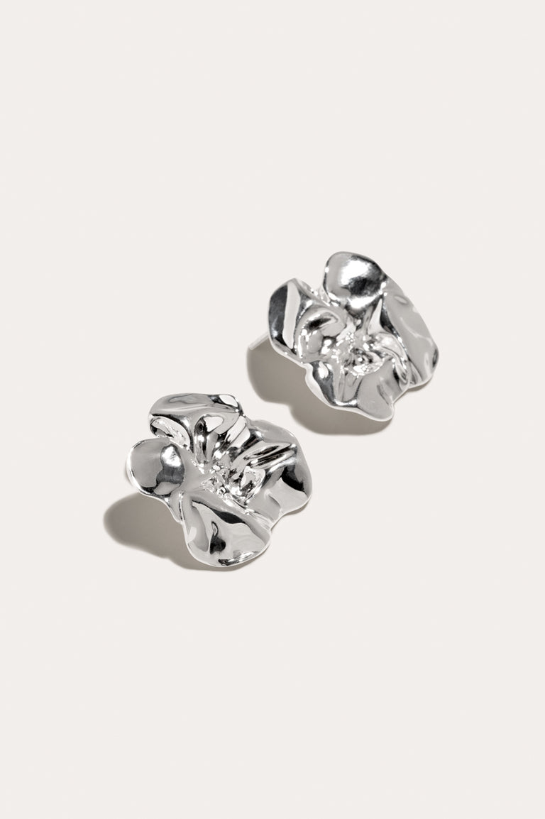 Poppy - Recycled Silver Earrings