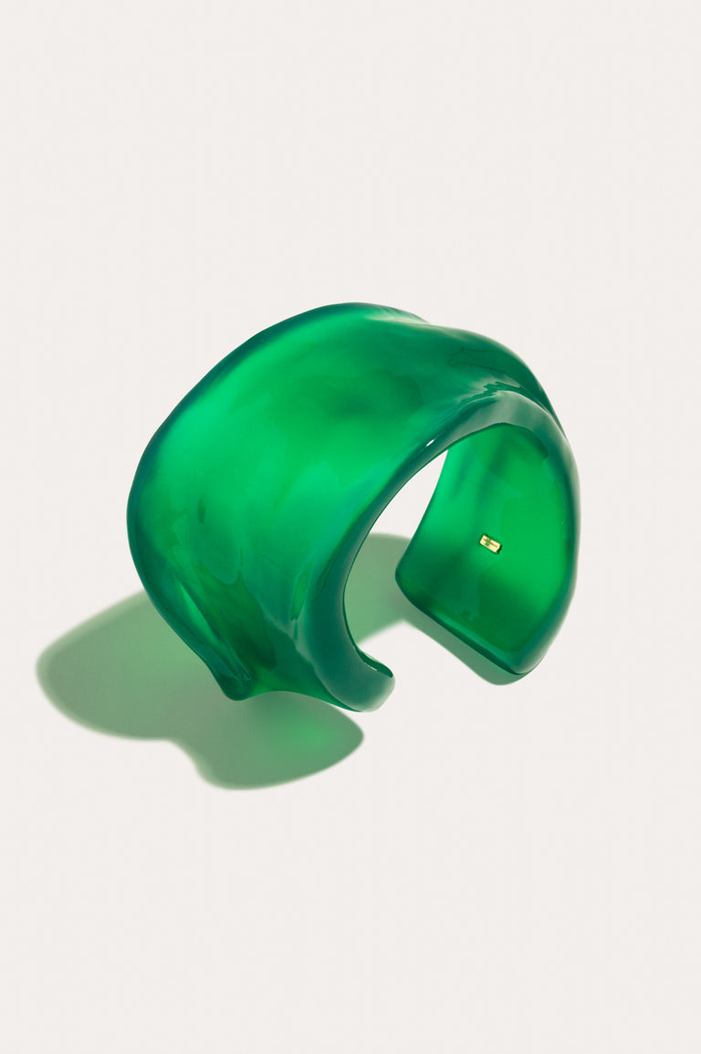 Thick as Thieves - Green Resin Cuff