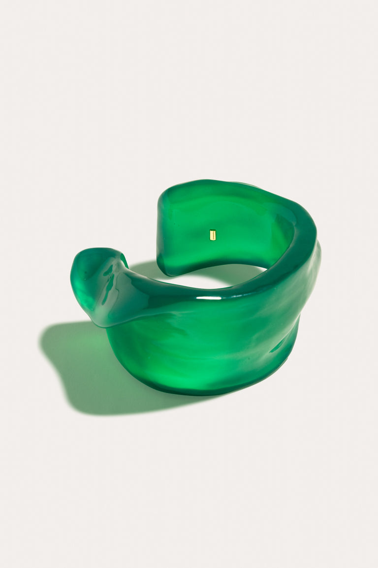 Thick as Thieves - Green Resin Cuff