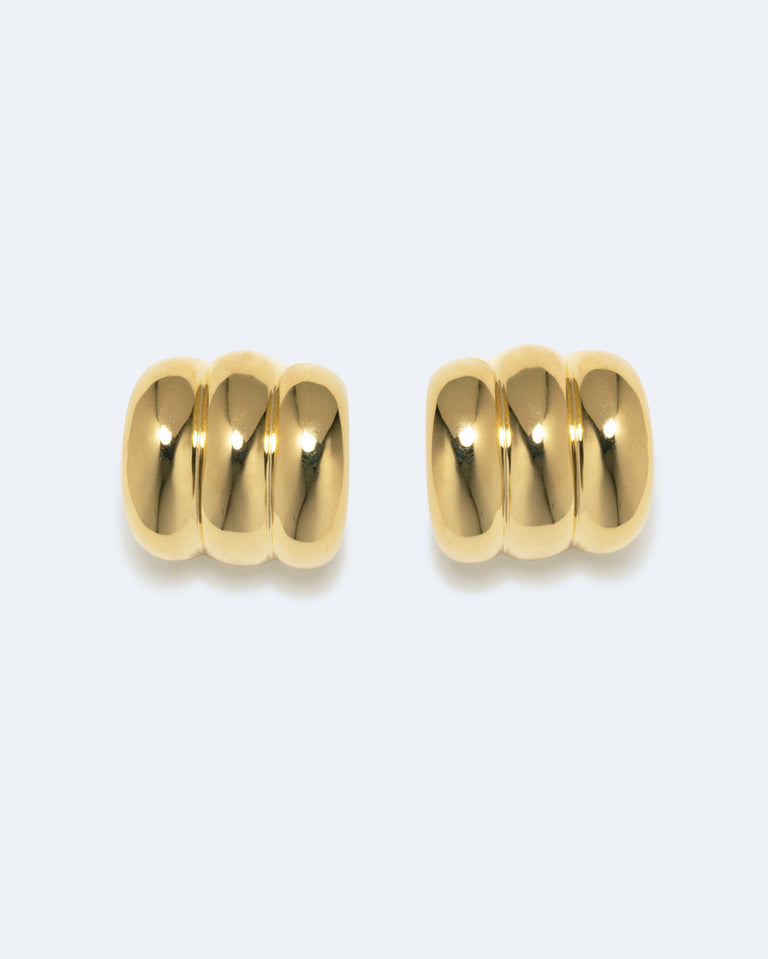 Canted - Gold Plated Earrings