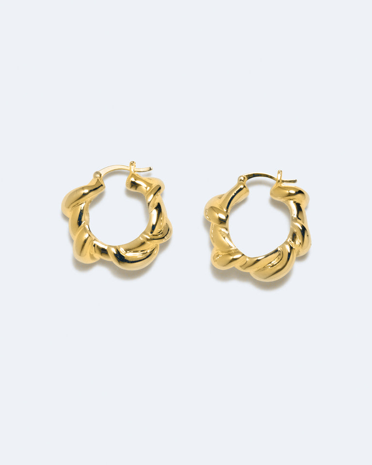 Brain Freeze - Gold Plated Earrings