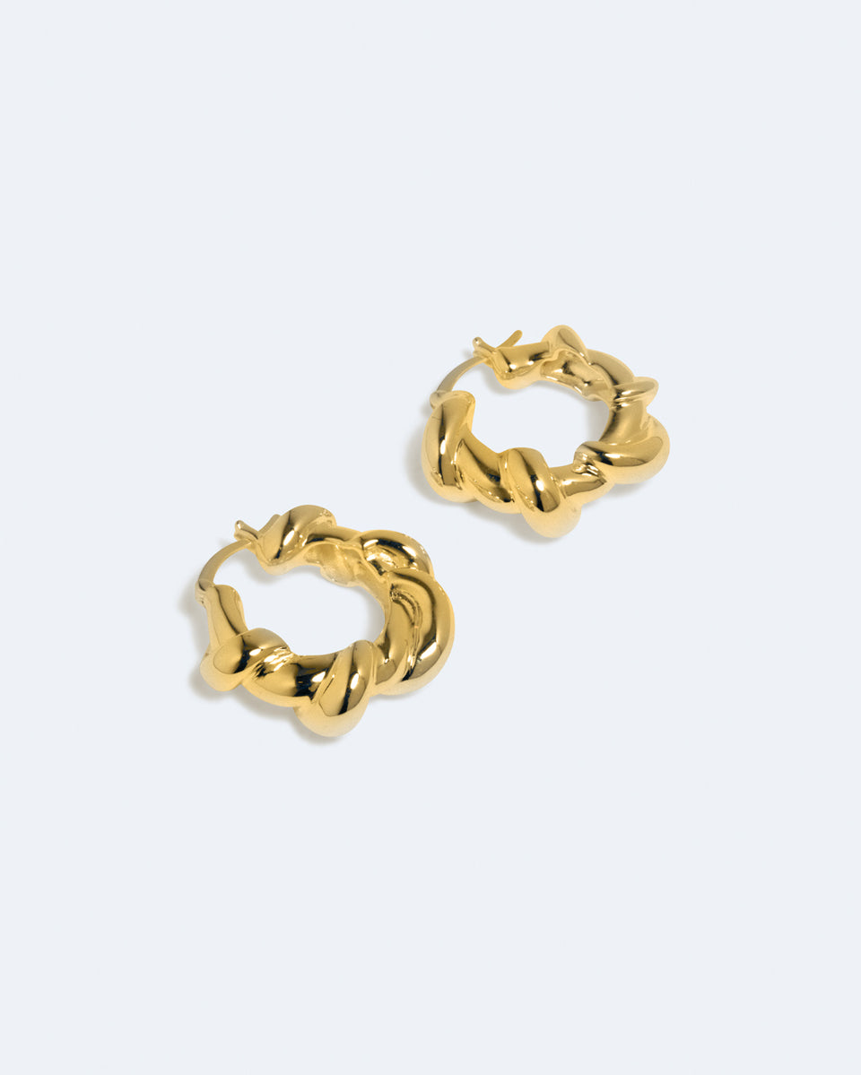 Brain Freeze - Gold Plated Earrings