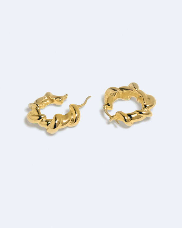 Brain Freeze - Gold Plated Earrings
