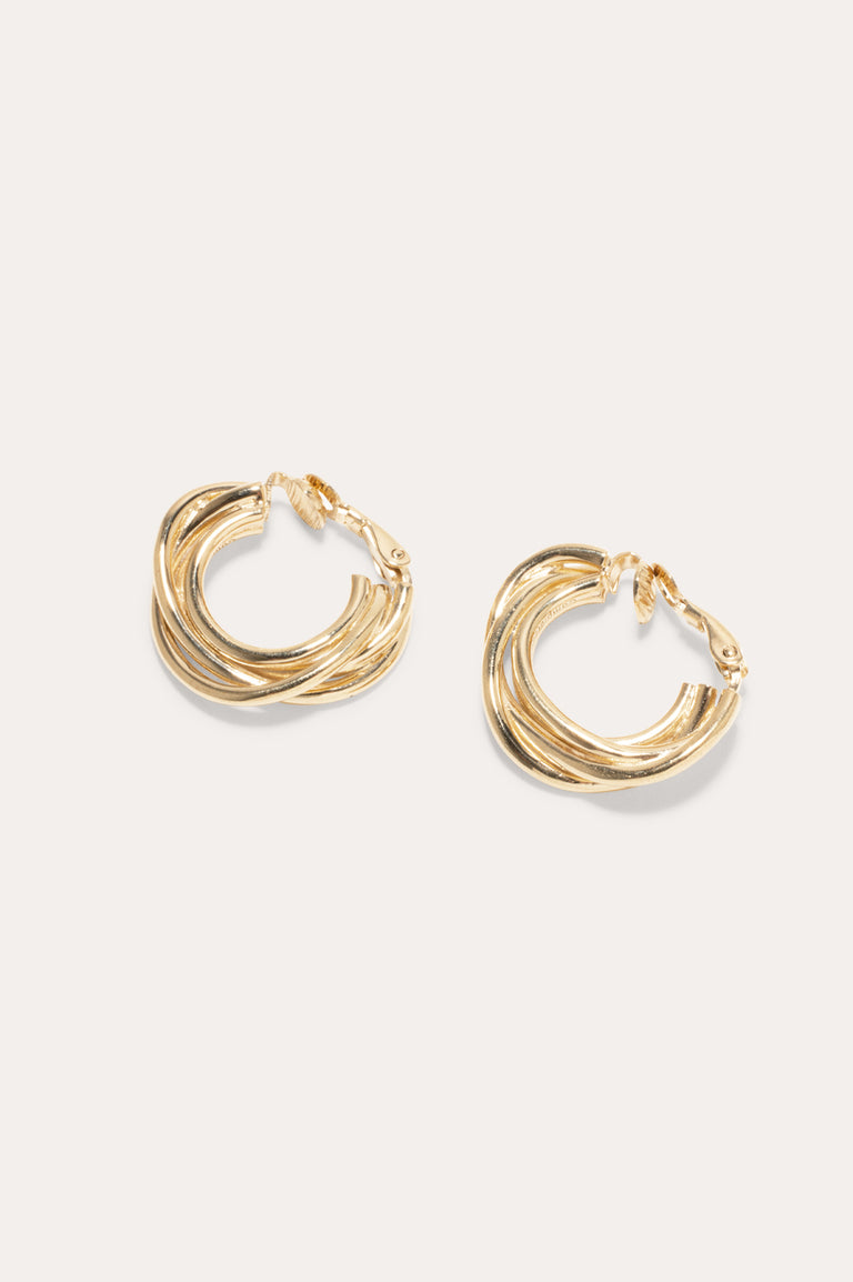 Encounter - Gold Vermeil Clip Earrings