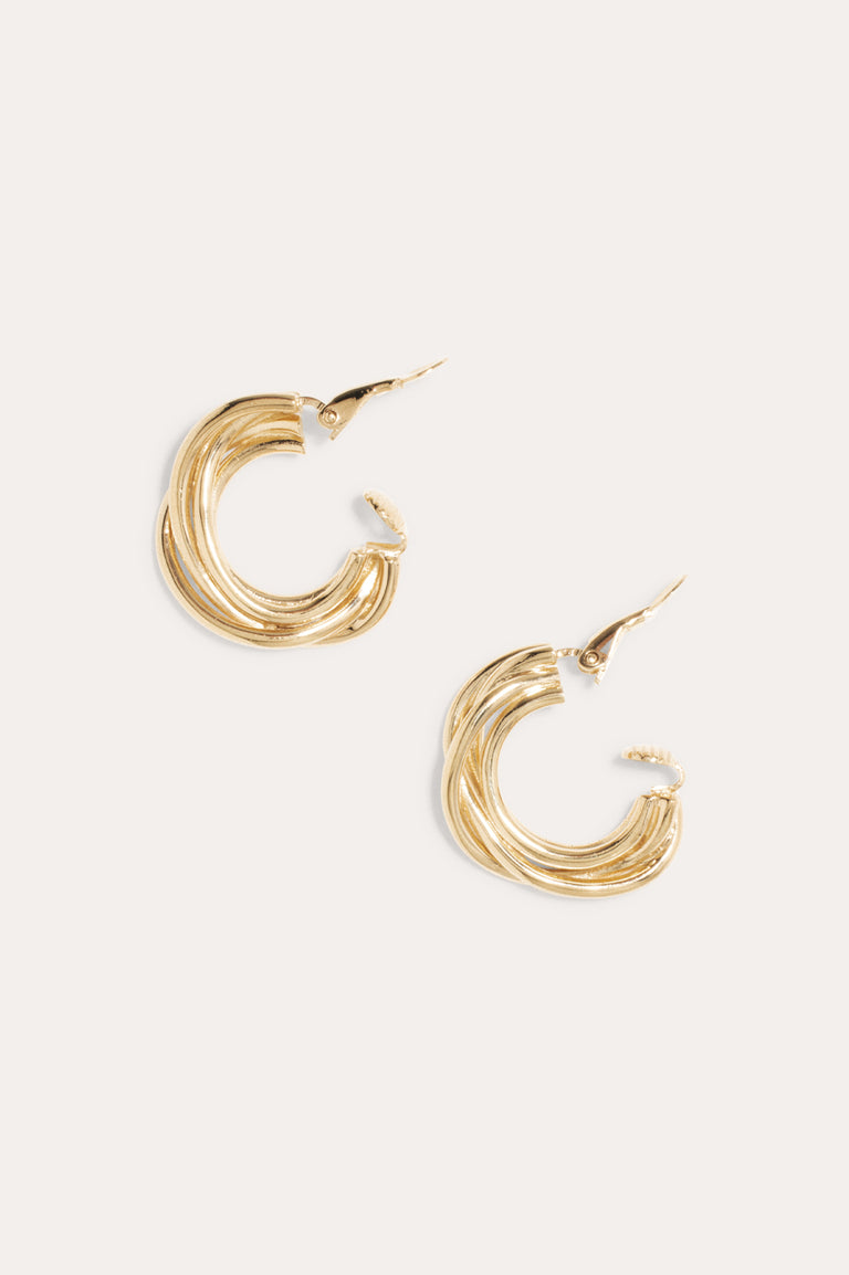 Encounter - Gold Vermeil Clip Earrings