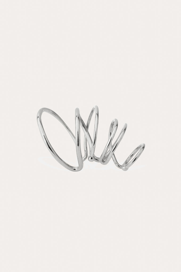Bend in the River - Recycled Silver Ear Cuff