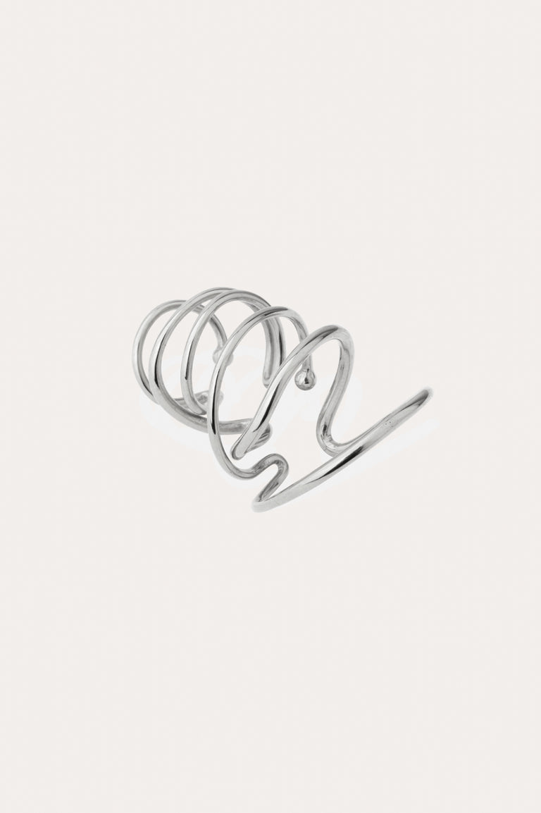 Bend in the River - Recycled Silver Ear Cuff