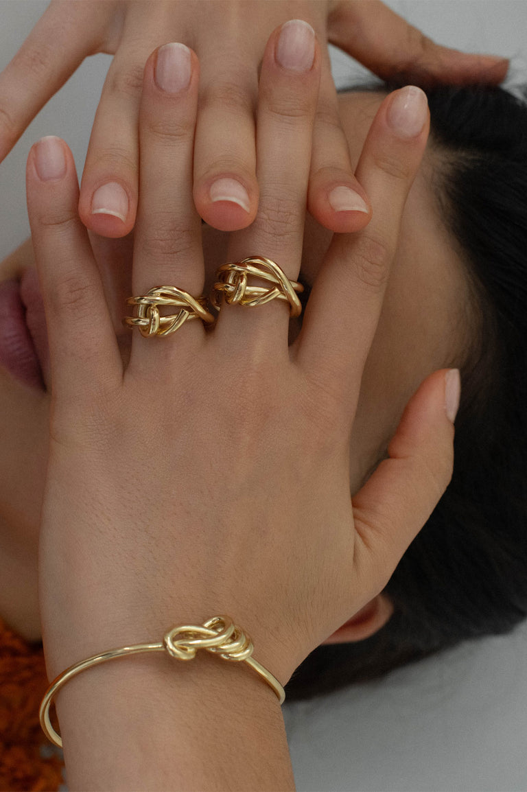 Knot - Gold Plated Cuff