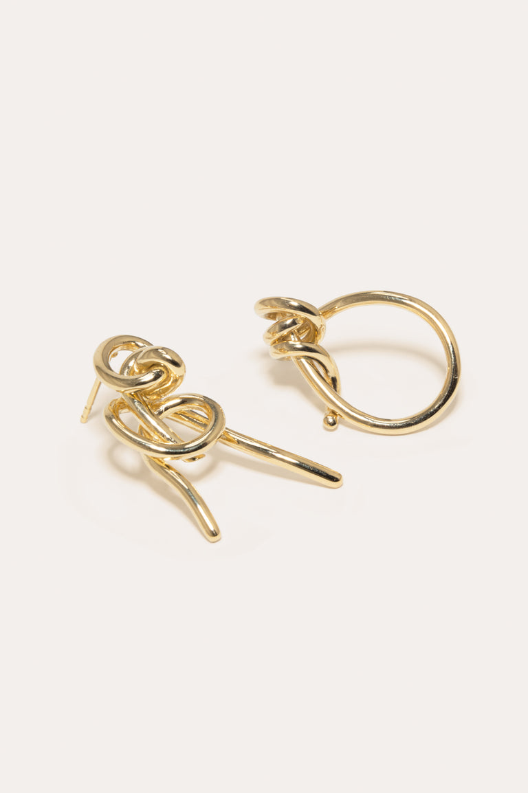 "Notsobig" Thread II - Recycled Gold Vermeil Earrings
