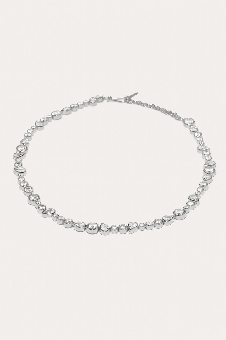 A Few Good Anti‐Heroes - Cubic Zirconia and Rhodium Plated Necklace