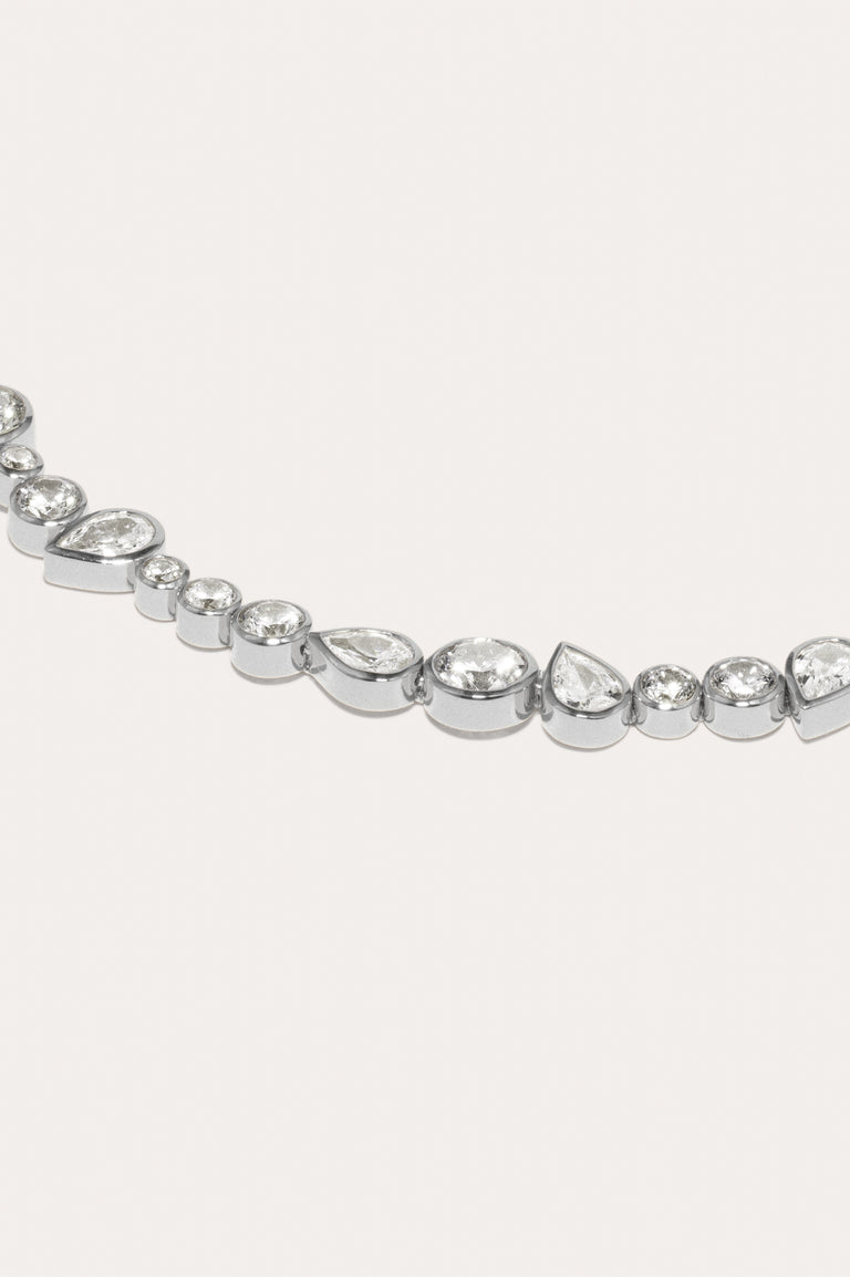 A Few Good Anti‐Heroes - Cubic Zirconia and Rhodium Plated Necklace