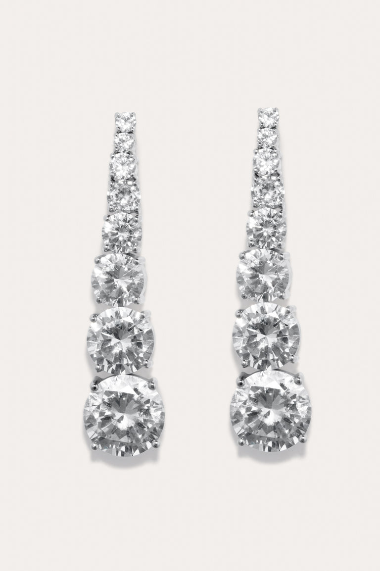 Z10 - Zirconia and Sterling Silver Earrings
