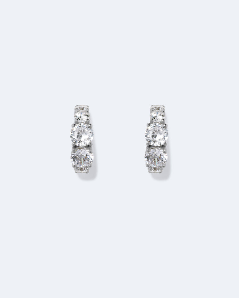 Bright Hours - 18 Carat White Gold and Diamond Earrings
