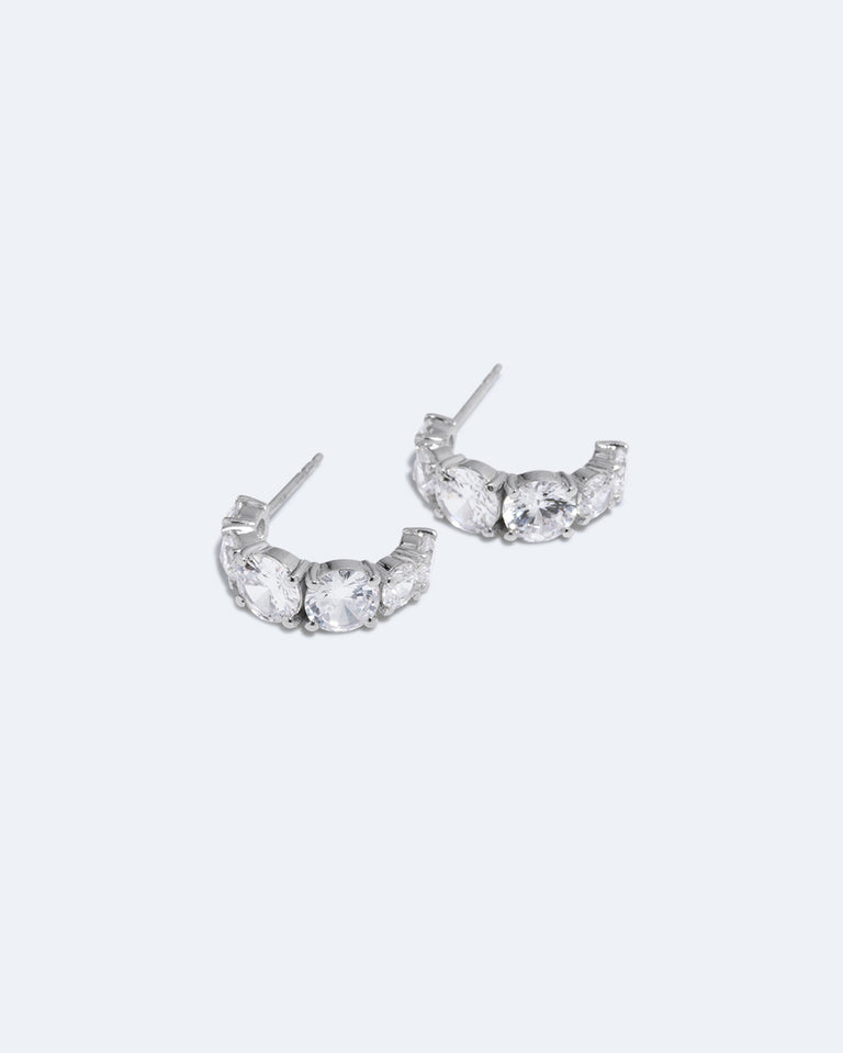 Bright Hours - 18 Carat White Gold and Diamond Earrings
