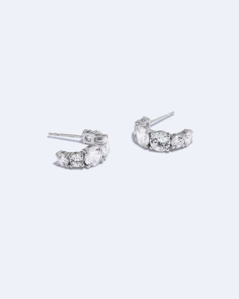 Bright Hours - 18 Carat White Gold and Diamond Earrings