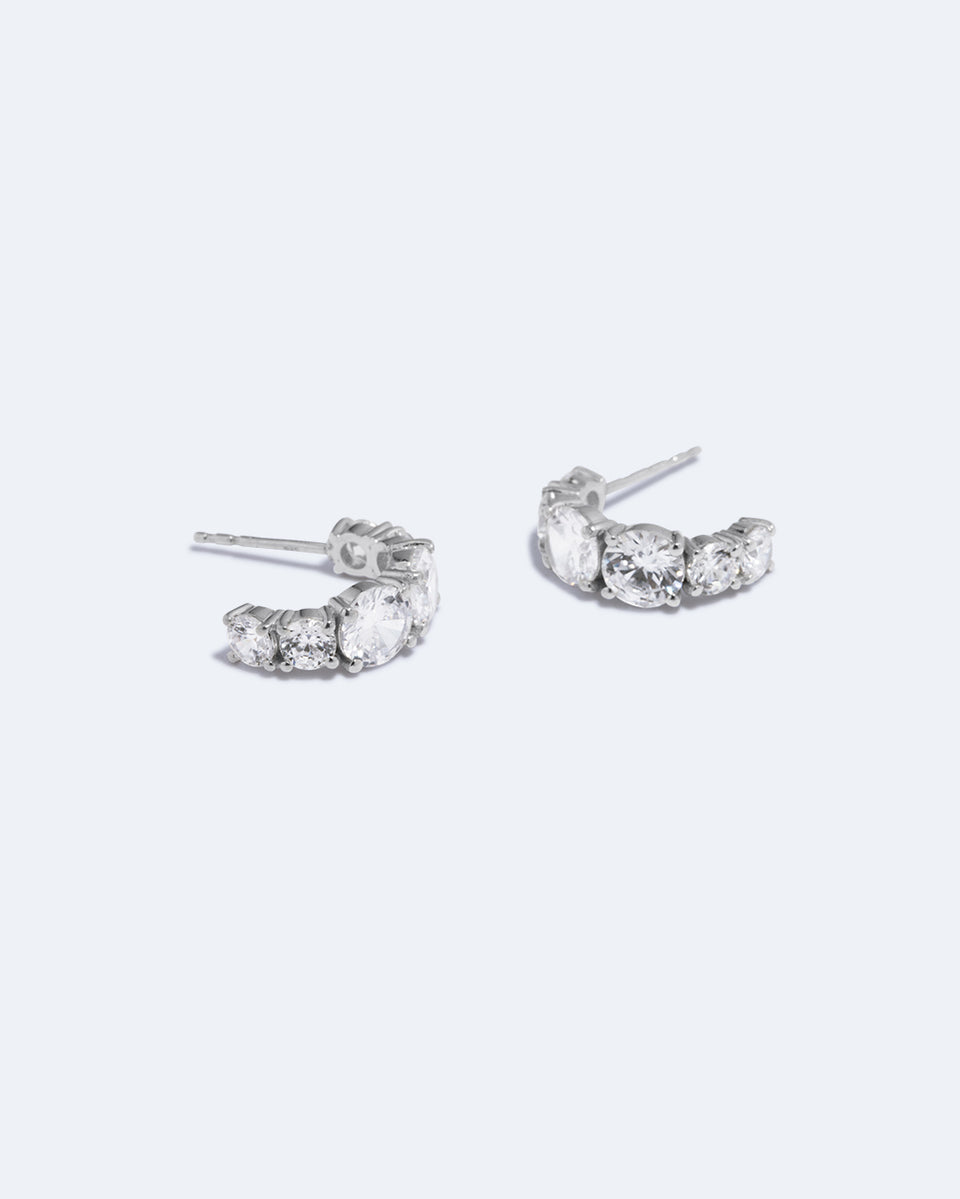 Bright Hours - 18 Carat White Gold and Diamond Earrings