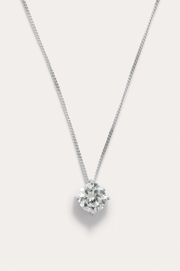The Keeper - Zirconia and Recycled Silver Pendant
