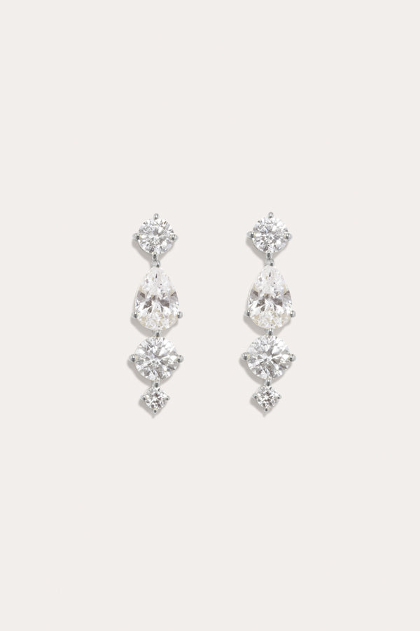 The Delusional "Time Vacuum" - Zirconia and Recycled Silver Earrings