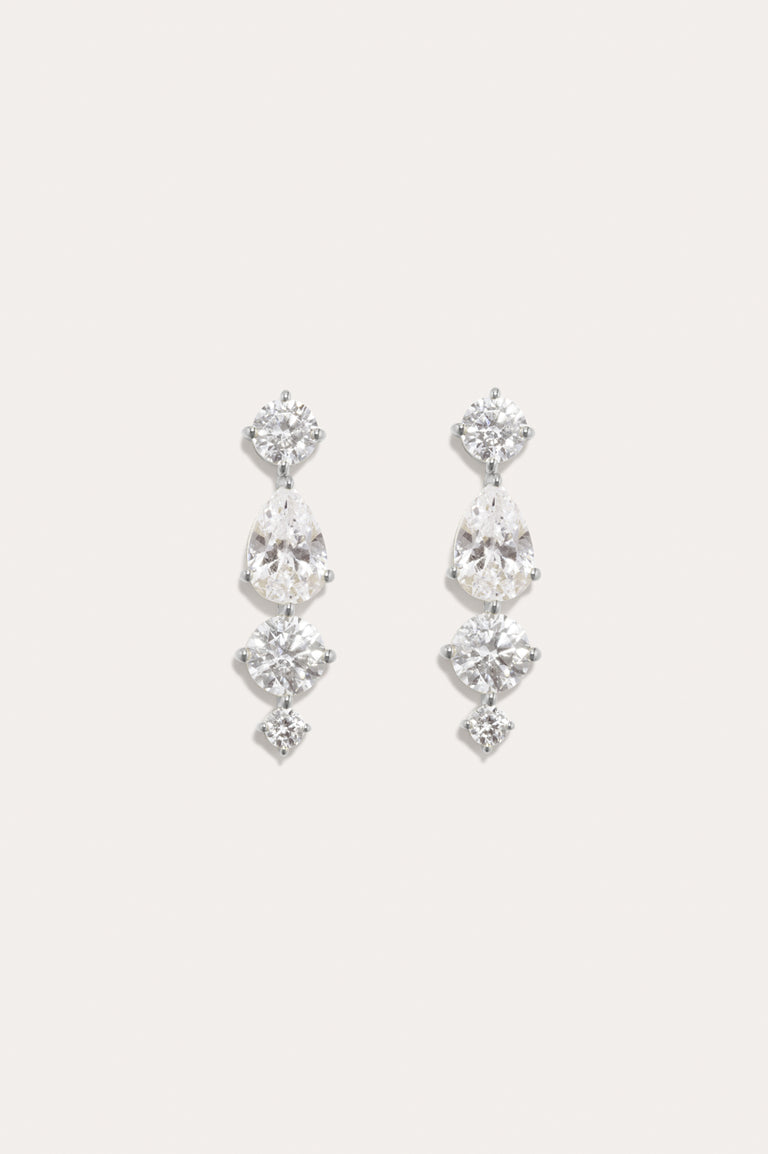 The Delusional "Time Vacuum" - Zirconia and Recycled Silver Earrings