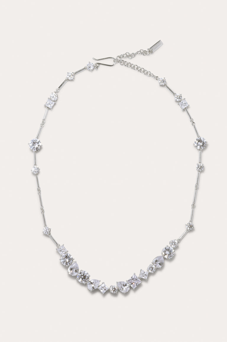 Z113 - Zirconia and Recycled Silver Necklace