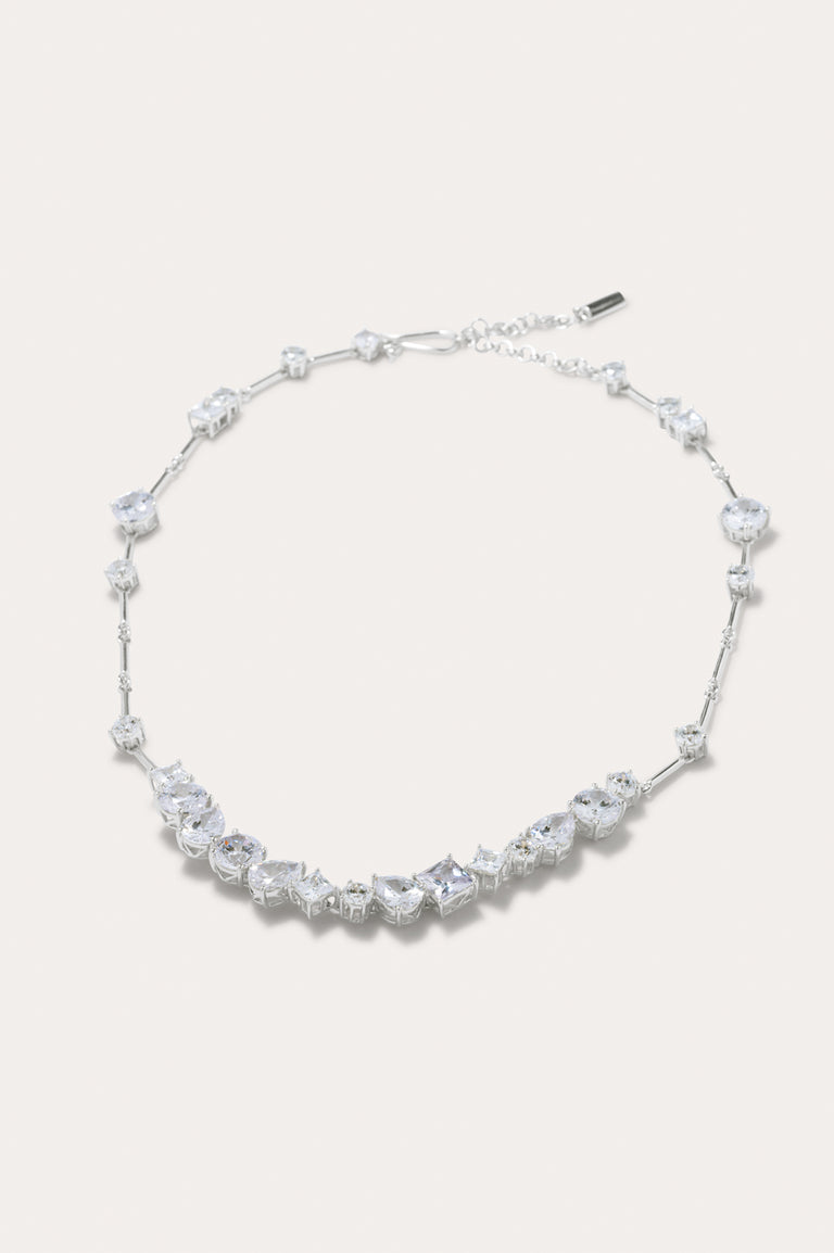 Z113 - Zirconia and Recycled Silver Necklace