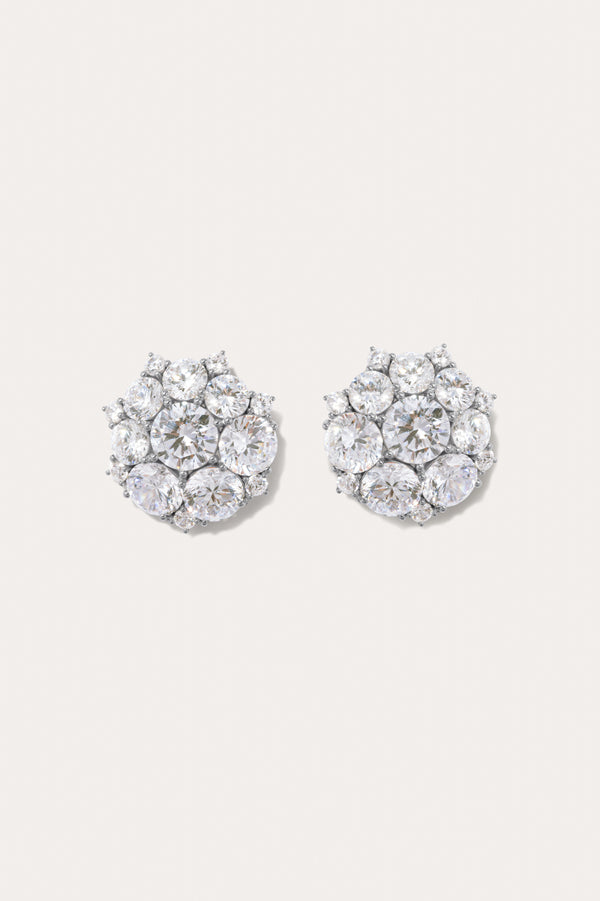 The Many‐Headed Hydra - Zirconia and Recycled Silver Earrings