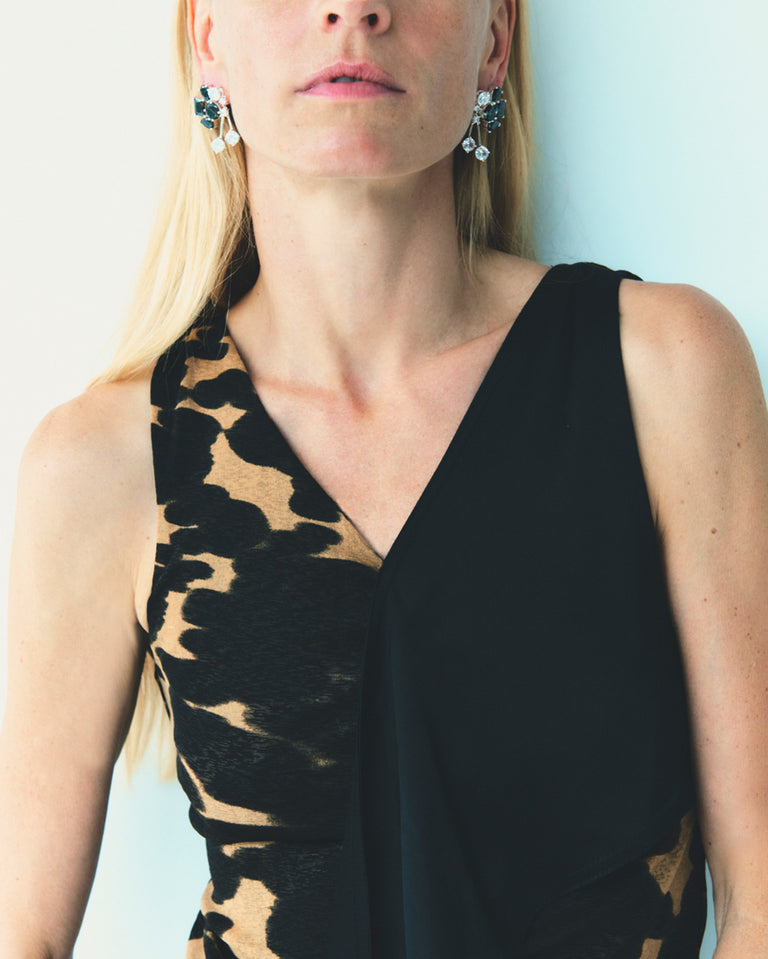 Over the Hills and Far Away - Zirconia and Silver Plated Earrings