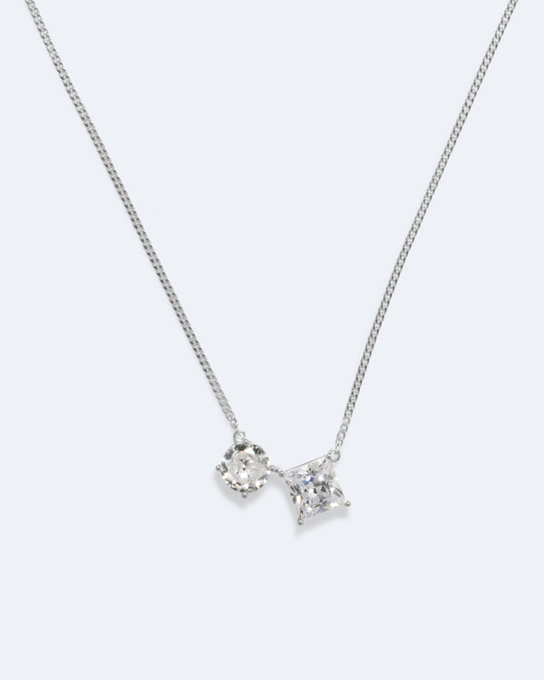 The Beauty of Brevity -  Zirconia and Recycled Silver Necklace